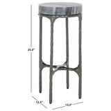 SAFAVIEH Gali Hammered Round Top Side Table (Fully Assembled) - 12.3 In. W x 12.3 In. D x 25.3 In. H - 12Wx12Dx25H