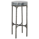 SAFAVIEH Gali Hammered Round Top Side Table (Fully Assembled) - 12.3 In. W x 12.3 In. D x 25.3 In. H - 12Wx12Dx25H