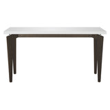 SAFAVIEH Gaye Mid-Century Modern White/ Dark Brown Lacquer Console Table - 59" x 17.6" x 31.5" - 59Wx18Dx32H