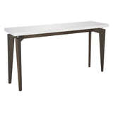 SAFAVIEH Gaye Mid-Century Modern White/ Dark Brown Lacquer Console Table - 59" x 17.6" x 31.5" - 59Wx18Dx32H