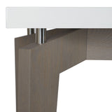 SAFAVIEH Gaye Mid-Century Modern White/ Dark Brown Lacquer Console Table - 59" x 17.6" x 31.5" - 59Wx18Dx32H