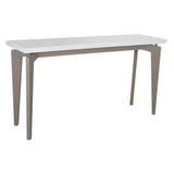 SAFAVIEH Gaye Mid-Century Modern White/ Dark Brown Lacquer Console Table - 59" x 17.6" x 31.5" - 59Wx18Dx32H