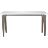 SAFAVIEH Gaye Mid-Century Modern White/ Dark Brown Lacquer Console Table - 59" x 17.6" x 31.5" - 59Wx18Dx32H