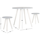 SAFAVIEH Gaynell 3-Piece Round Dining Set - 31" W x 31" L x 29" H