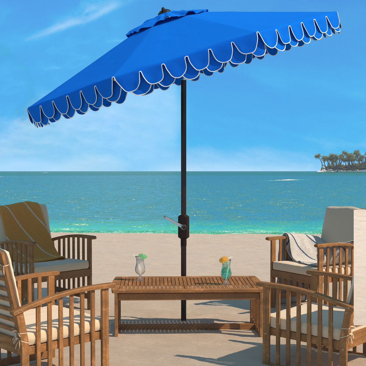 SAFAVIEH Gebbine Elegant 9-Foot Umbrella