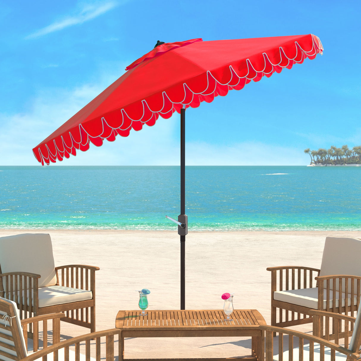 SAFAVIEH Gebbine Elegant 9-Foot Umbrella