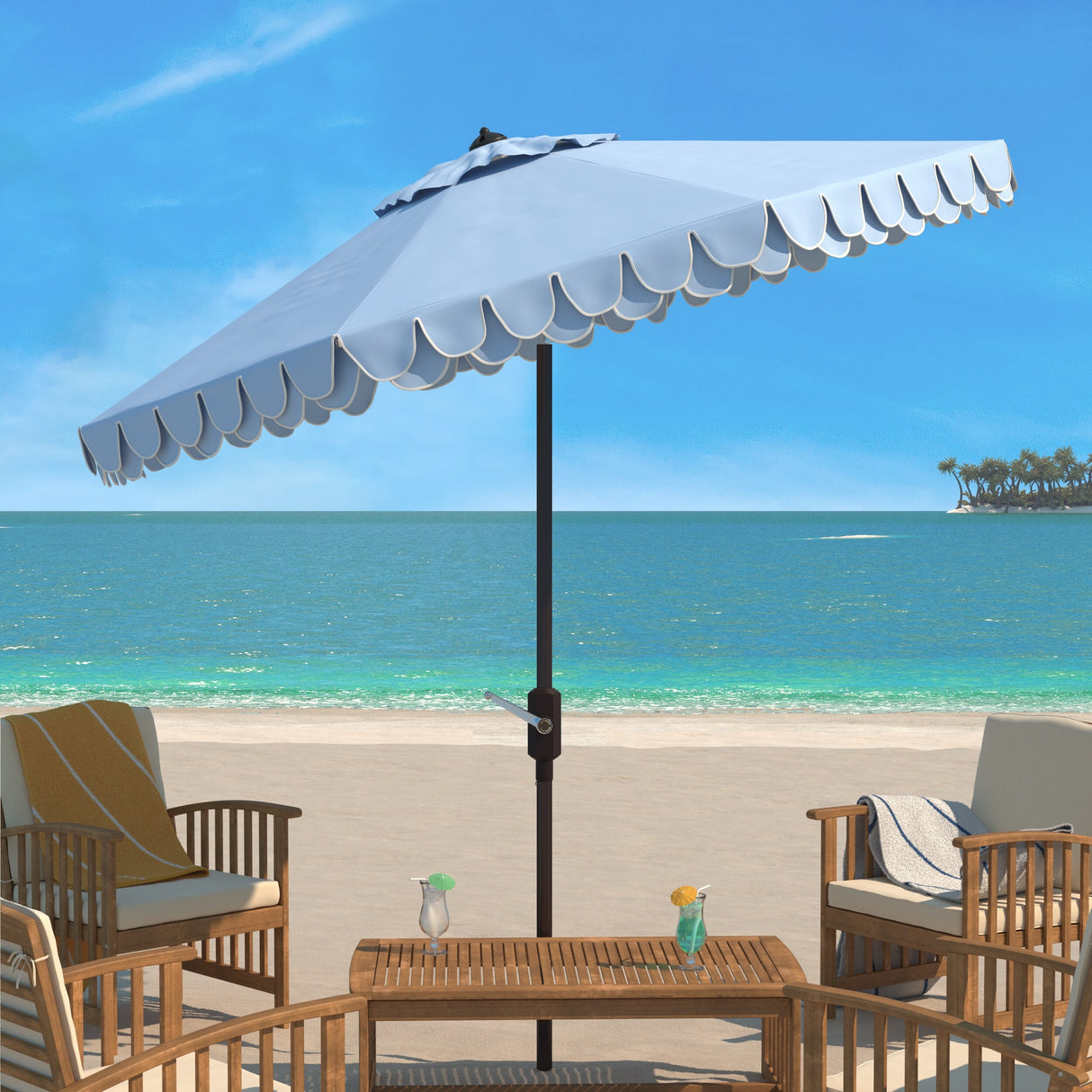 SAFAVIEH Gebbine Elegant 9-Foot Umbrella