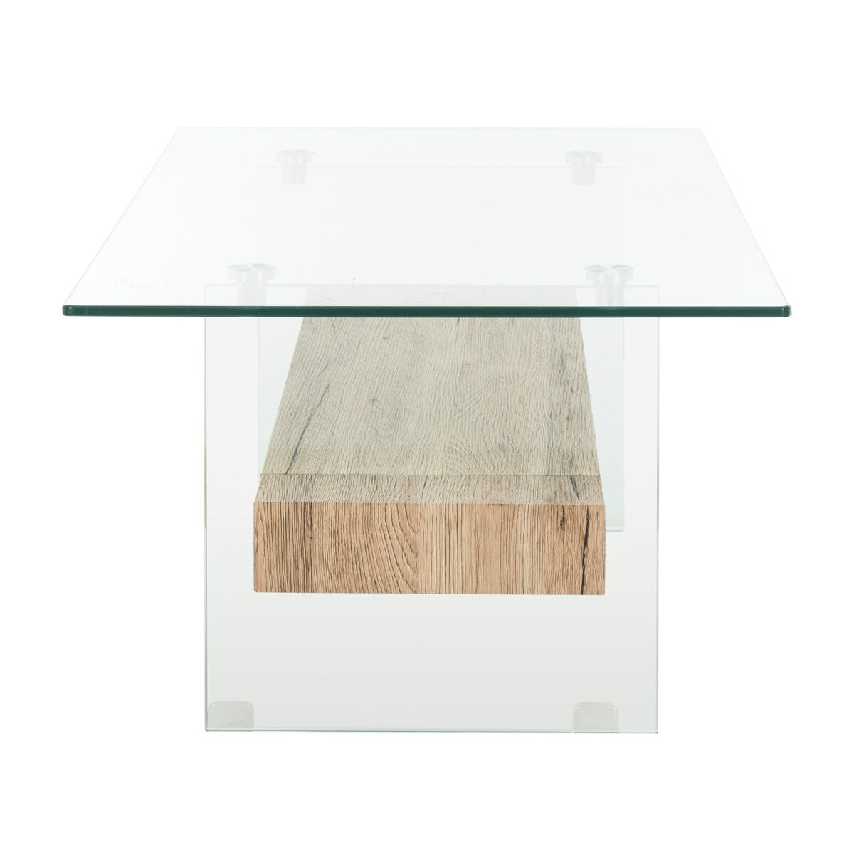 SAFAVIEH Gennie Modern Glass Coffee Table - 43.3" x 23.6" x 16.5" - 43Wx24Dx17H