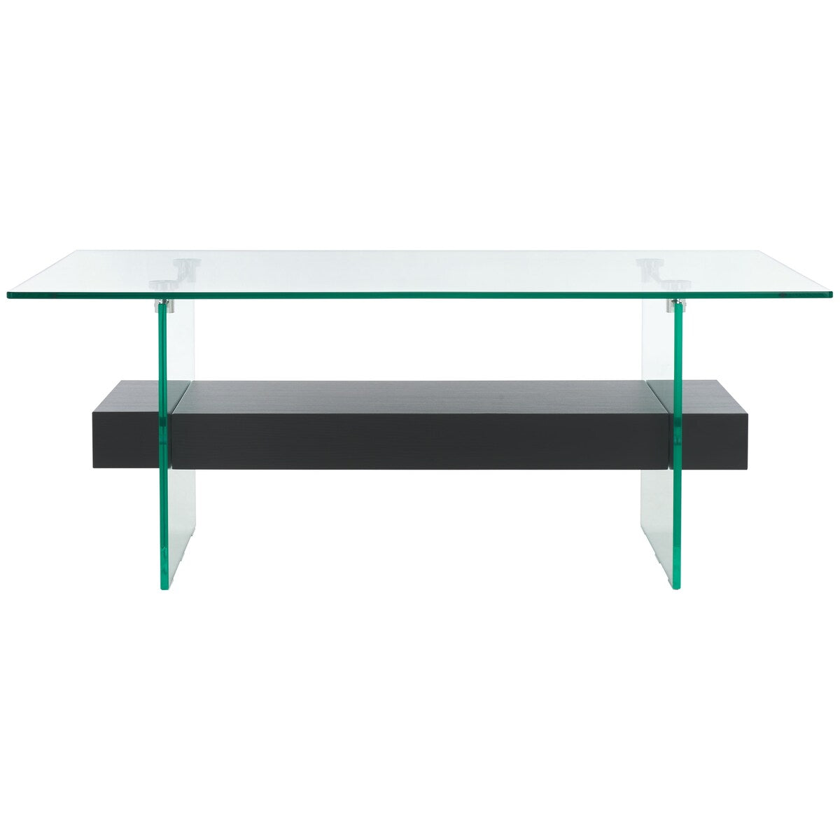 SAFAVIEH Gennie Modern Glass Coffee Table - 43.3" x 23.6" x 16.5" - 43Wx24Dx17H