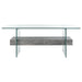 SAFAVIEH Gennie Modern Glass Coffee Table - 43.3" x 23.6" x 16.5" - 43Wx24Dx17H