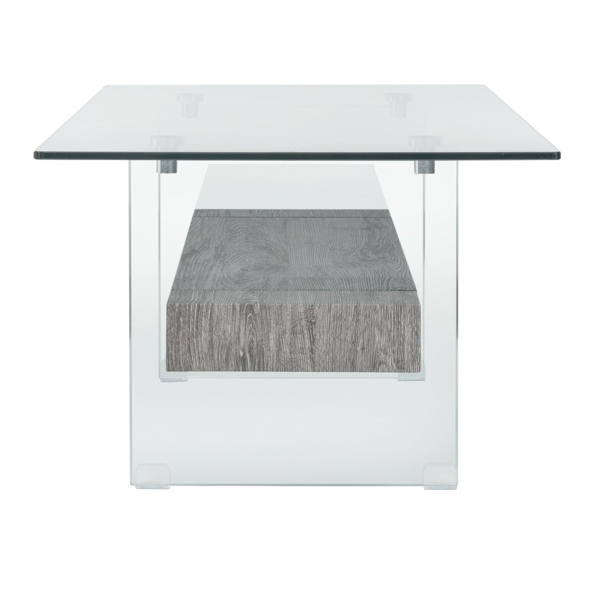 SAFAVIEH Gennie Modern Glass Coffee Table - 43.3" x 23.6" x 16.5" - 43Wx24Dx17H