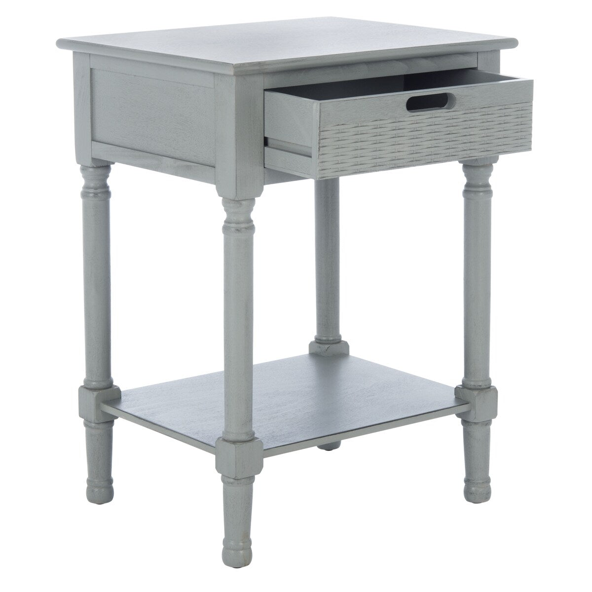 SAFAVIEH Genny 1-Drawer Bottom Shelf Accent Table - 19" W x 15.8" L x 26" H - 19Wx16Dx26H