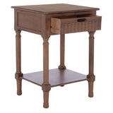 SAFAVIEH Genny 1-Drawer Bottom Shelf Accent Table - 19" W x 15.8" L x 26" H - 19Wx16Dx26H