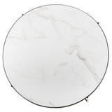 SAFAVIEH Gertha White/ Black Round Coffee Table - 27.5" W x 27.5" L x 15" H - 28Wx28Dx15H