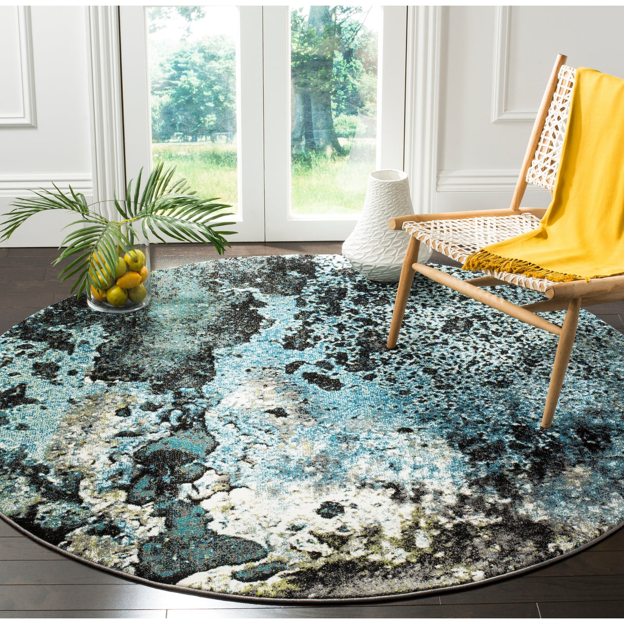 SAFAVIEH Glacier Honey Watercolor Modern Abstract Rug