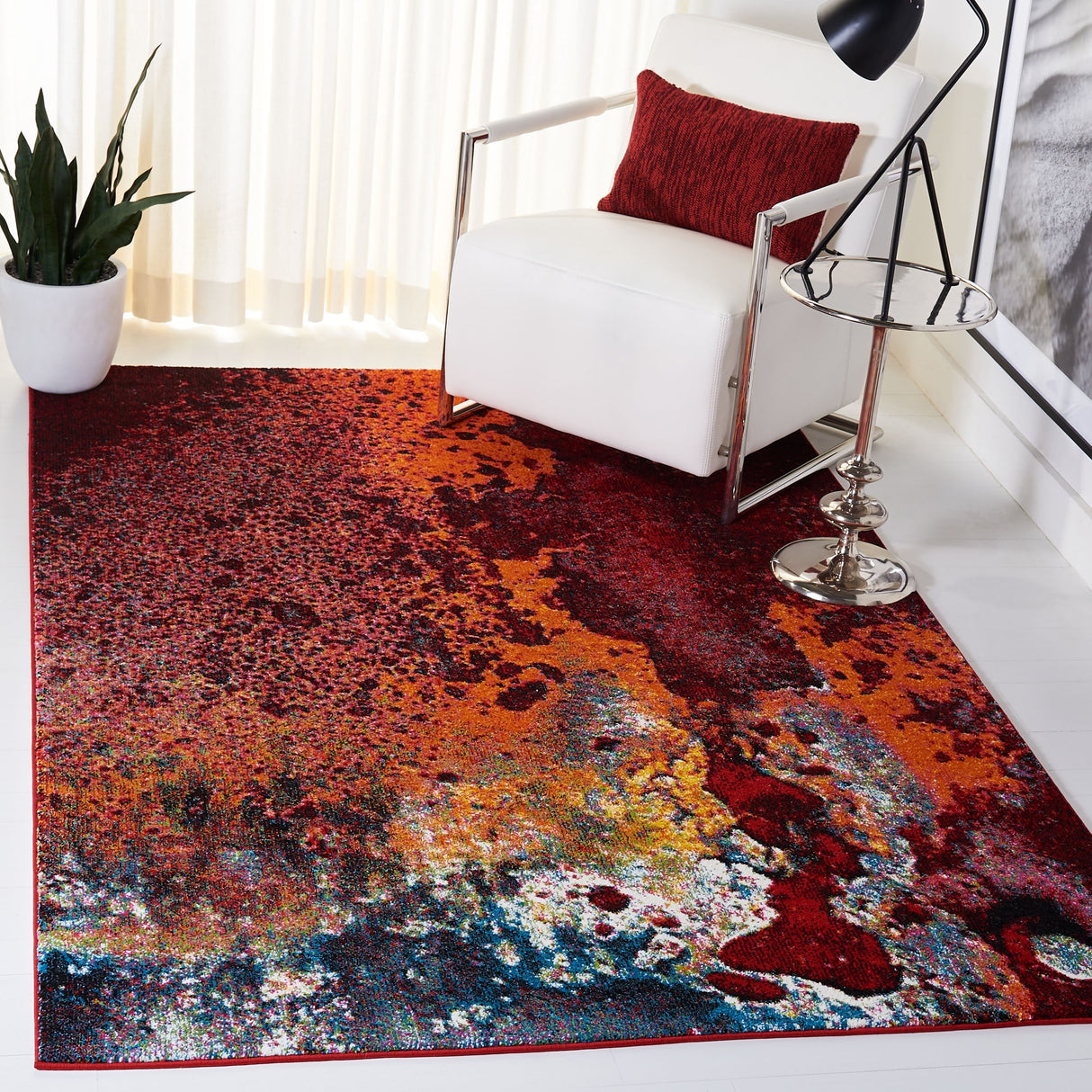 SAFAVIEH Glacier Honey Watercolor Modern Abstract Rug