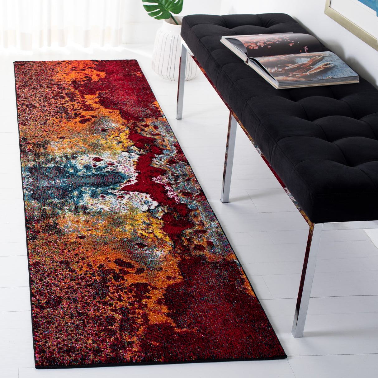 SAFAVIEH Glacier Honey Watercolor Modern Abstract Rug