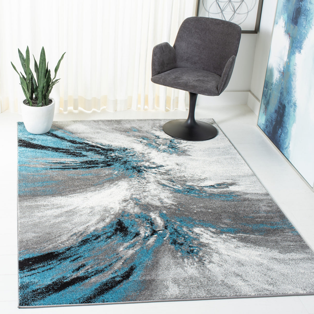 SAFAVIEH Glacier Neliha Modern Abstract Rug