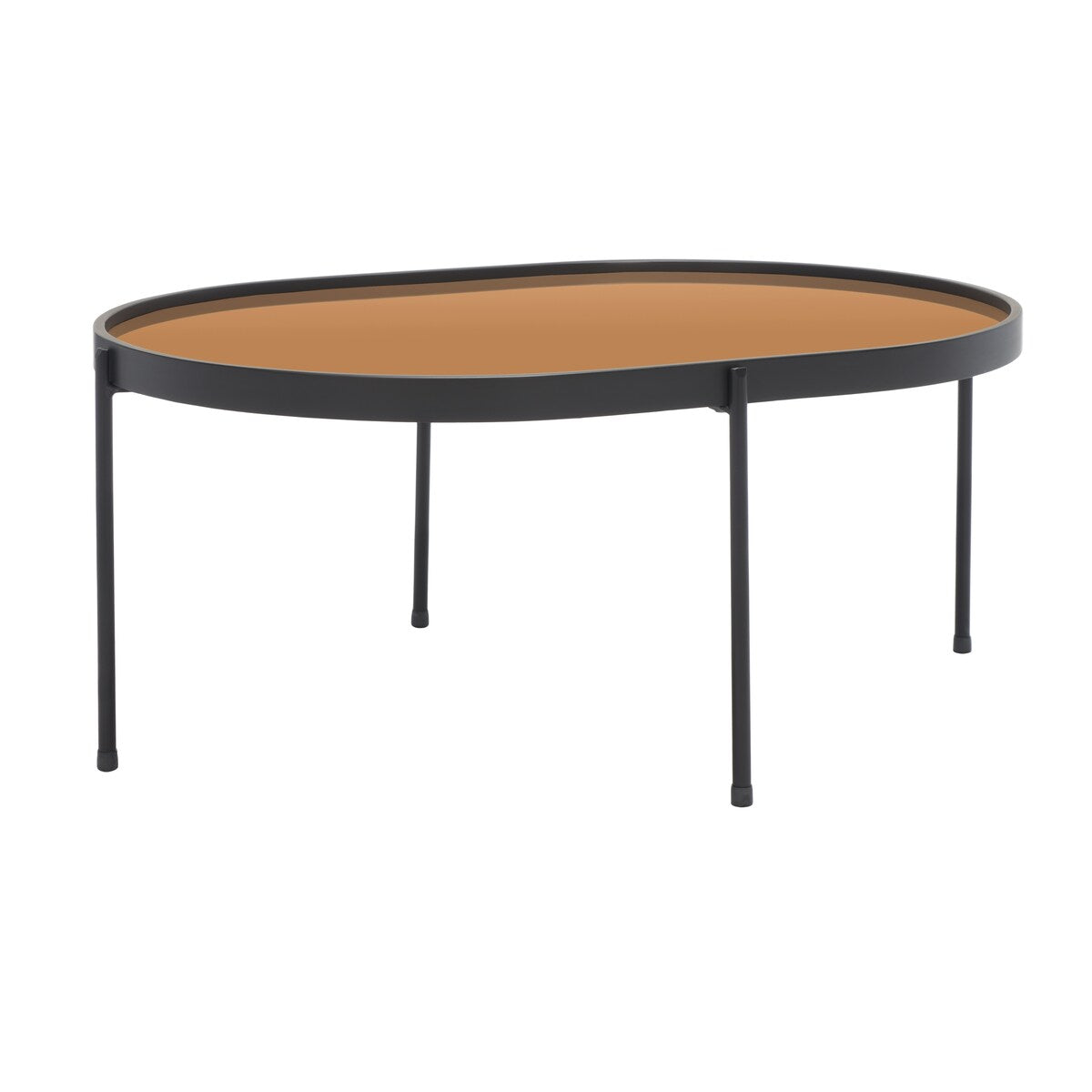 SAFAVIEH Glendora Mirrored Oval Coffee Table - 32 In. W x 23 In. D x 14 In. H - 32Wx23Dx14H