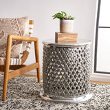 SAFAVIEH Glynda Silver Lace Table Stool - 18.3" x 18.3" x 21" - 18Wx18Dx21H