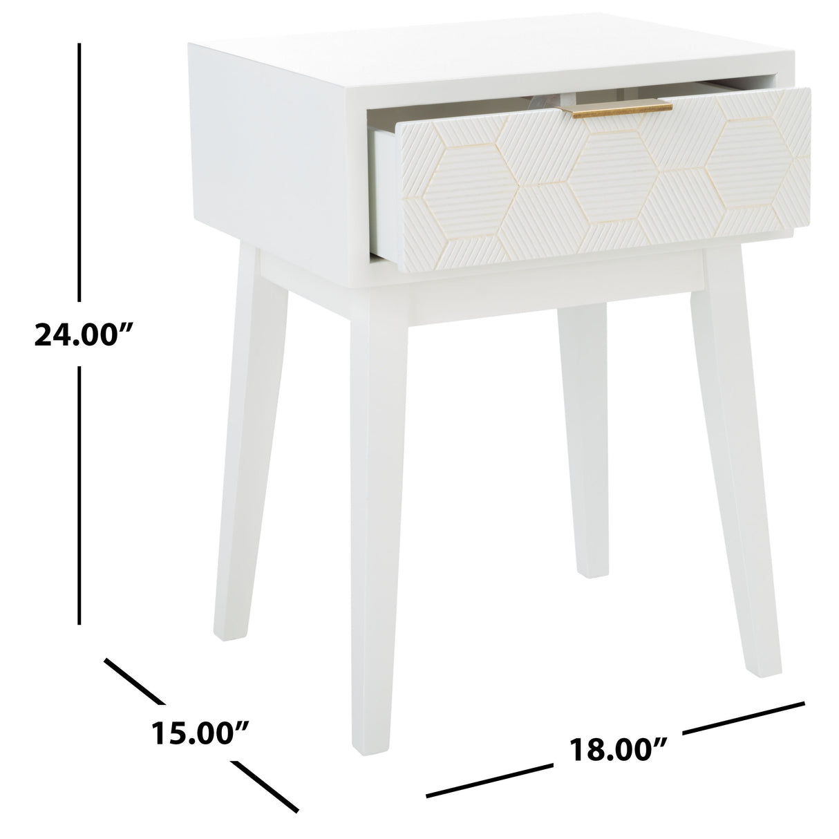 SAFAVIEH Godelieve 1-Drawer Nightstand Accent Table