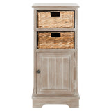 SAFAVIEH Golda Distressed Black Storage Cabinet - 15.9" x 11.8" x 35" - 16Wx12Dx35H