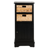 SAFAVIEH Golda Distressed Black Storage Cabinet - 15.9" x 11.8" x 35" - 16Wx12Dx35H