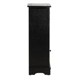 SAFAVIEH Golda Distressed Black Storage Cabinet - 15.9" x 11.8" x 35" - 16Wx12Dx35H