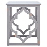 SAFAVIEH Grayce Trellis Silver Leaf End Table. - 19" W x 19" D x 23" H - 19Wx19Dx23H