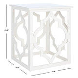 SAFAVIEH Grayce Trellis Silver Leaf End Table. - 19" W x 19" D x 23" H - 19Wx19Dx23H