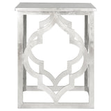 SAFAVIEH Grayce Trellis Silver Leaf End Table. - 19" W x 19" D x 23" H - 19Wx19Dx23H