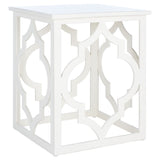 SAFAVIEH Grayce Trellis Silver Leaf End Table. - 19" W x 19" D x 23" H - 19Wx19Dx23H