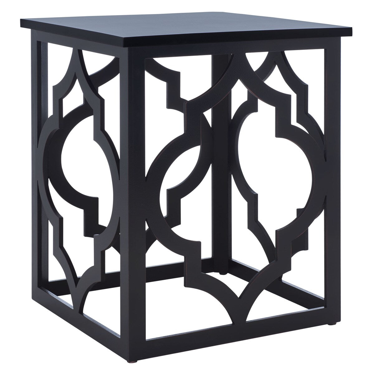 SAFAVIEH Grayce Trellis Silver Leaf End Table. - 19" W x 19" D x 23" H - 19Wx19Dx23H