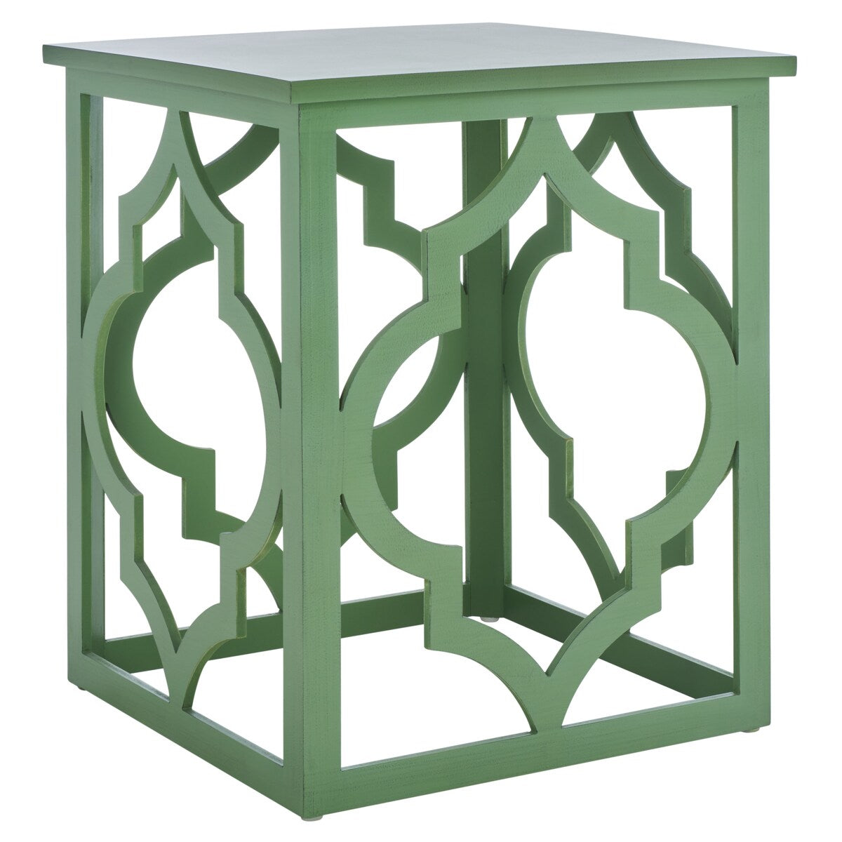 SAFAVIEH Grayce Trellis Silver Leaf End Table. - 19" W x 19" D x 23" H - 19Wx19Dx23H