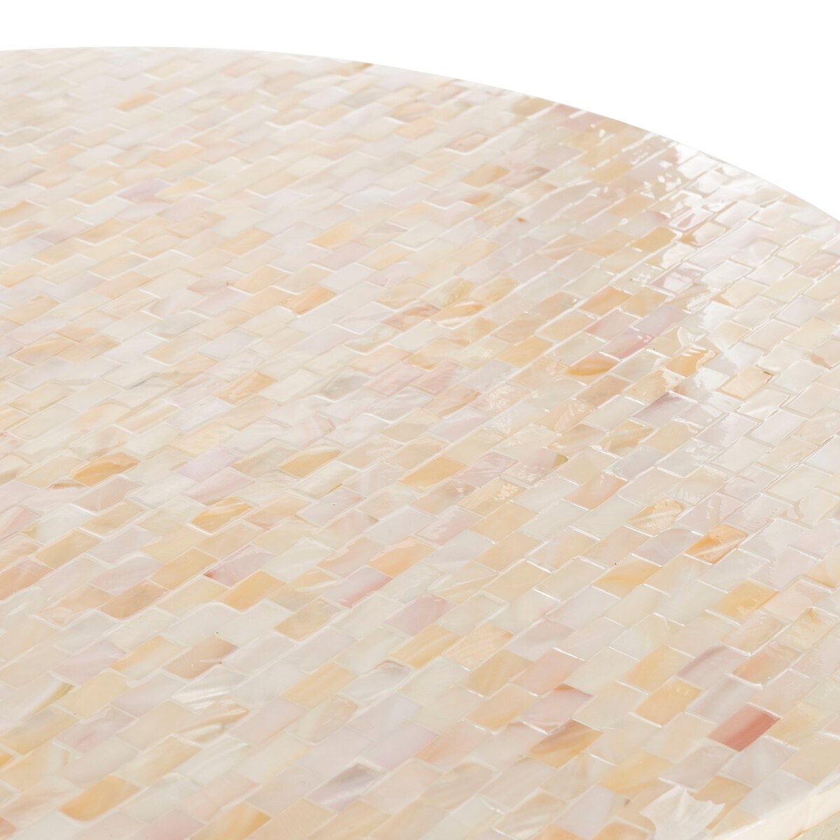 SAFAVIEH Grete Pink Champagne/ Gold Mosaic Top Round Side Table - 20.1"x20.1"x22.4" - 20Wx20Dx22H