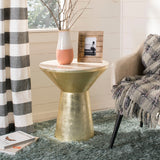 SAFAVIEH Grete Pink Champagne/ Gold Mosaic Top Round Side Table - 20.1"x20.1"x22.4" - 20Wx20Dx22H