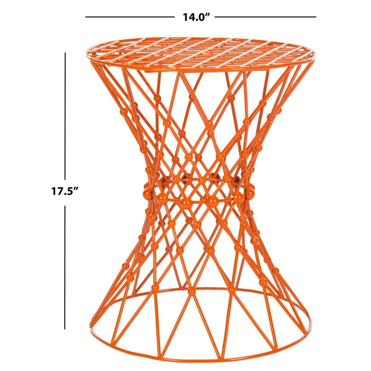 SAFAVIEH Gulcin Iron Stool - 14Wx14Dx18H