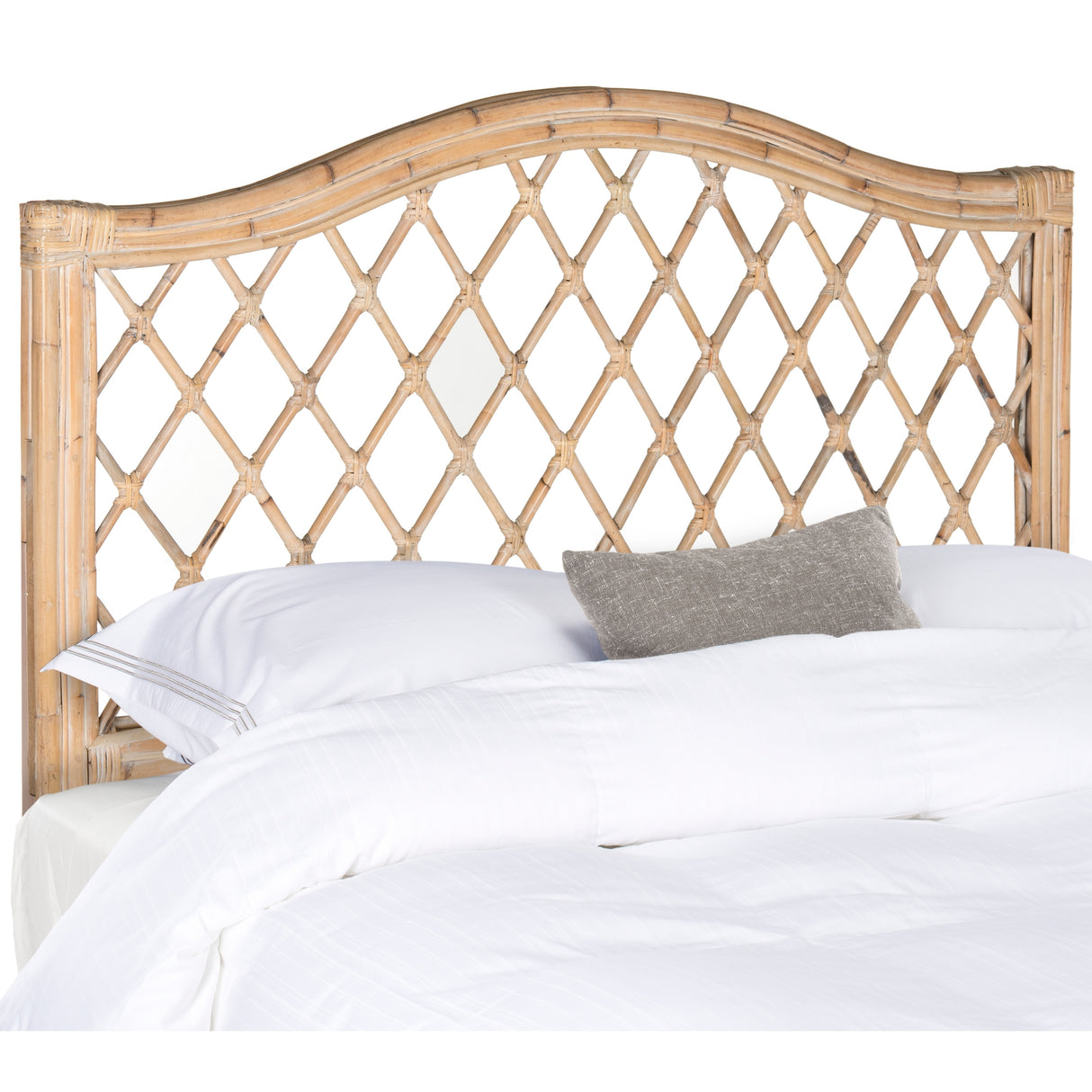 SAFAVIEH Gulfem Brown/ Multi Rattan Wicker Trellis Headboard (Full)