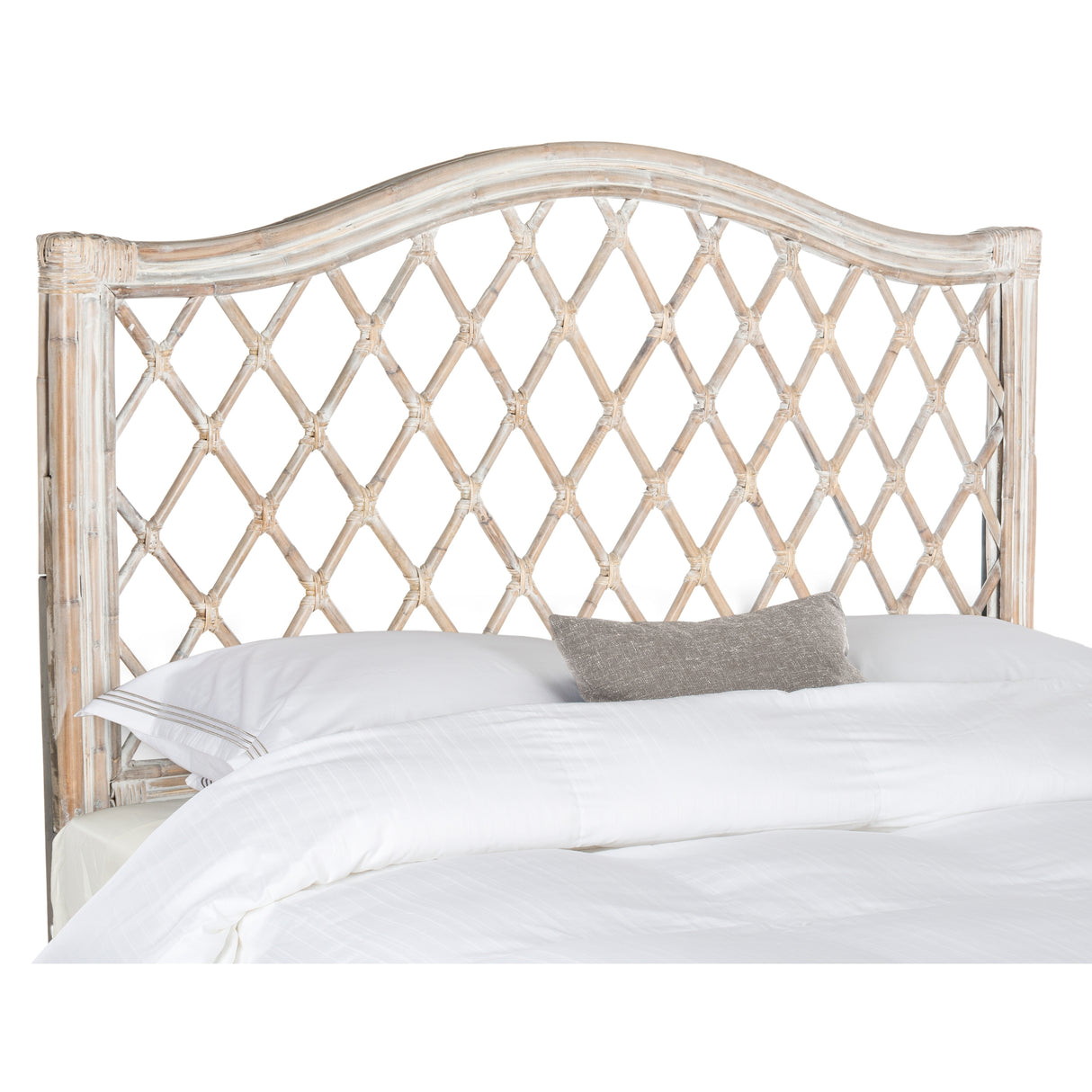 SAFAVIEH Gulfem Brown/ Multi Rattan Wicker Trellis Headboard (Full)