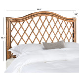 SAFAVIEH Gulfem Brown/ Multi Rattan Wicker Trellis Headboard (Full)