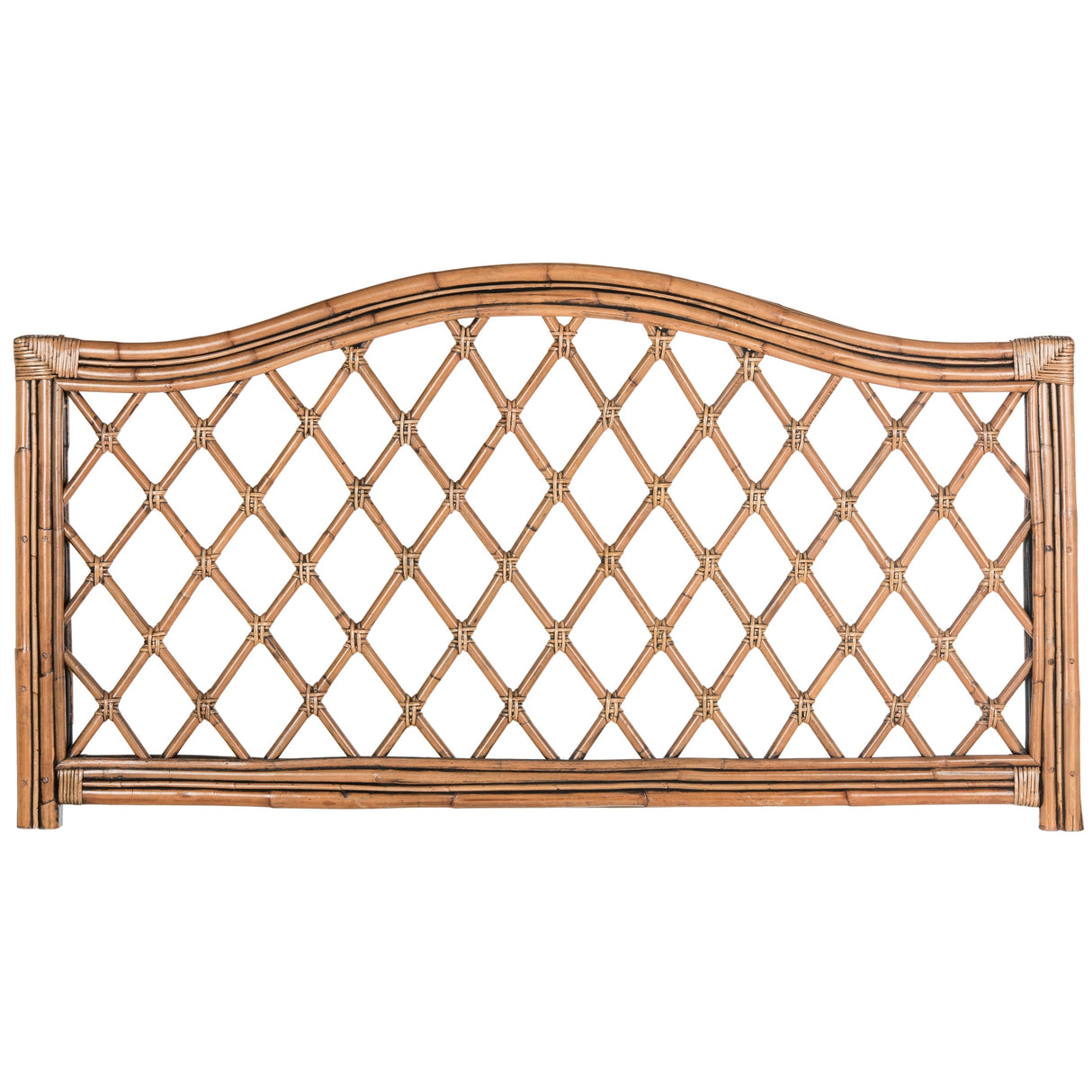 SAFAVIEH Gulfem Brown/ Multi Rattan Wicker Trellis Headboard (Full)