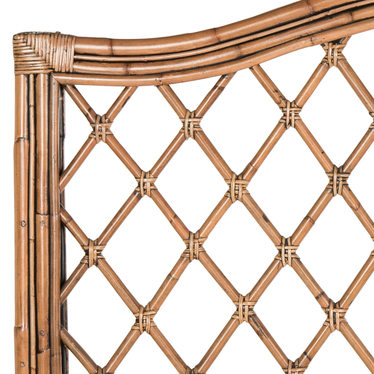 SAFAVIEH Gulfem Brown/ Multi Rattan Wicker Trellis Headboard (Full)