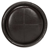 SAFAVIEH Gwenaele Brown Storage Bicast Leather Round Tray Ottoman