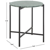 SAFAVIEH Gyde Round Accent Table - 17" W x 17" D x 18" H - 17Wx17Dx18H