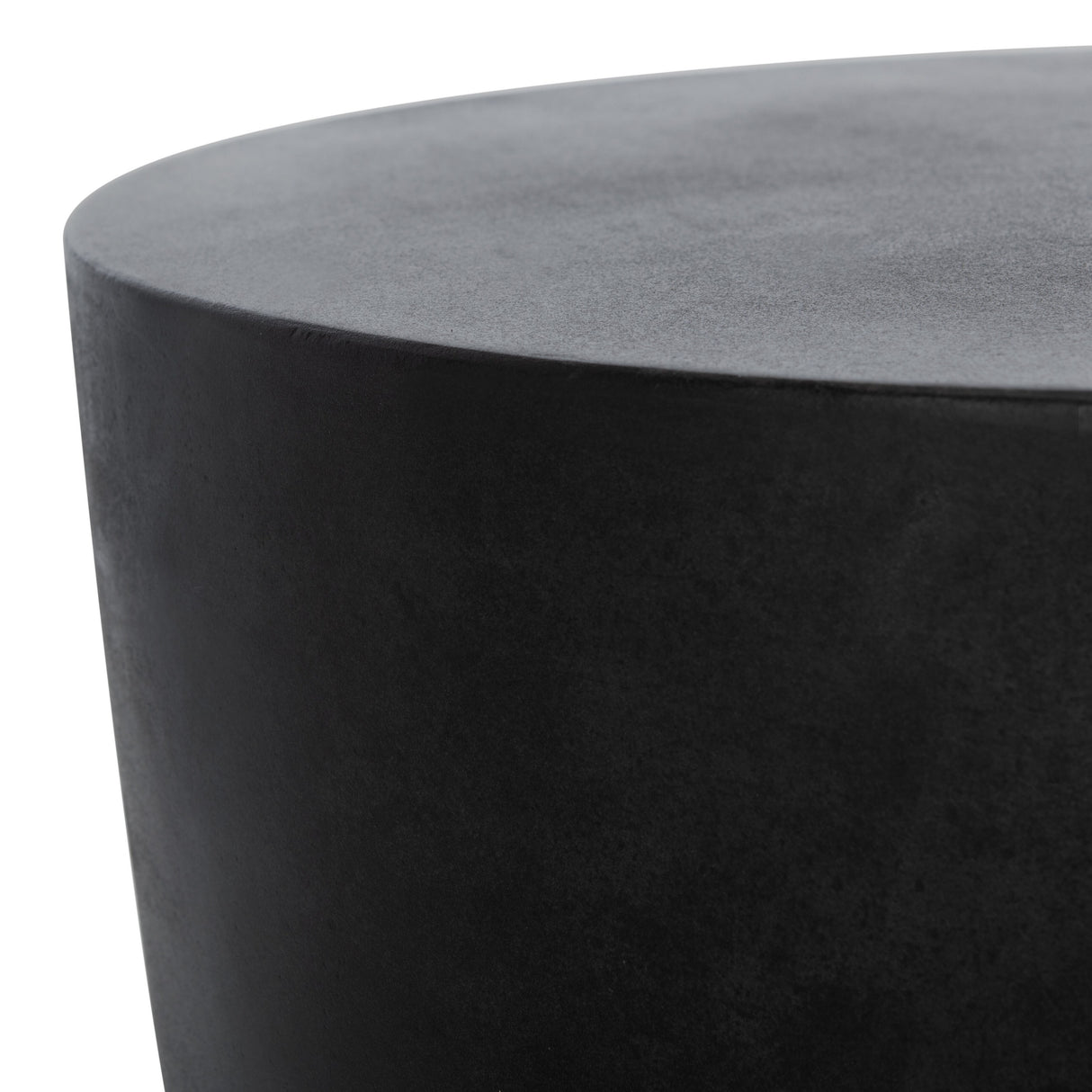 SAFAVIEH Hadil Indoor/ Outdoor Modern Black Concrete Round Accent Table - 14.1" W x 14.1" L x 17.7" H - 14Wx14Dx18H