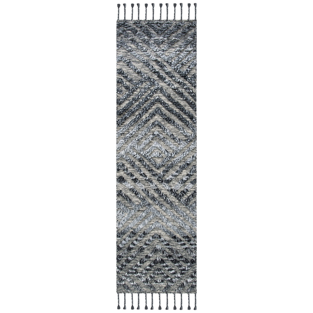 SAFAVIEH Hand-Knotted Casablanca Shag Maite Tribal Wool Rug