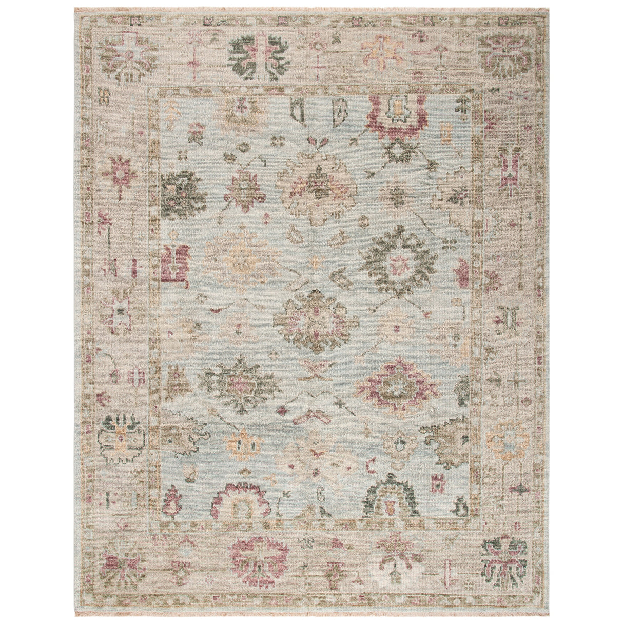 SAFAVIEH Hand-Knotted Samarkand Lyusi Traditional Wool Rug