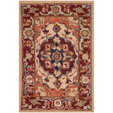 SAFAVIEH Hand-hooked Solbritt Red/ Ivory Wool Rug