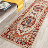 SAFAVIEH Hand-hooked Solbritt Red/ Ivory Wool Rug