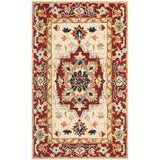 SAFAVIEH Hand-hooked Solbritt Red/ Ivory Wool Rug